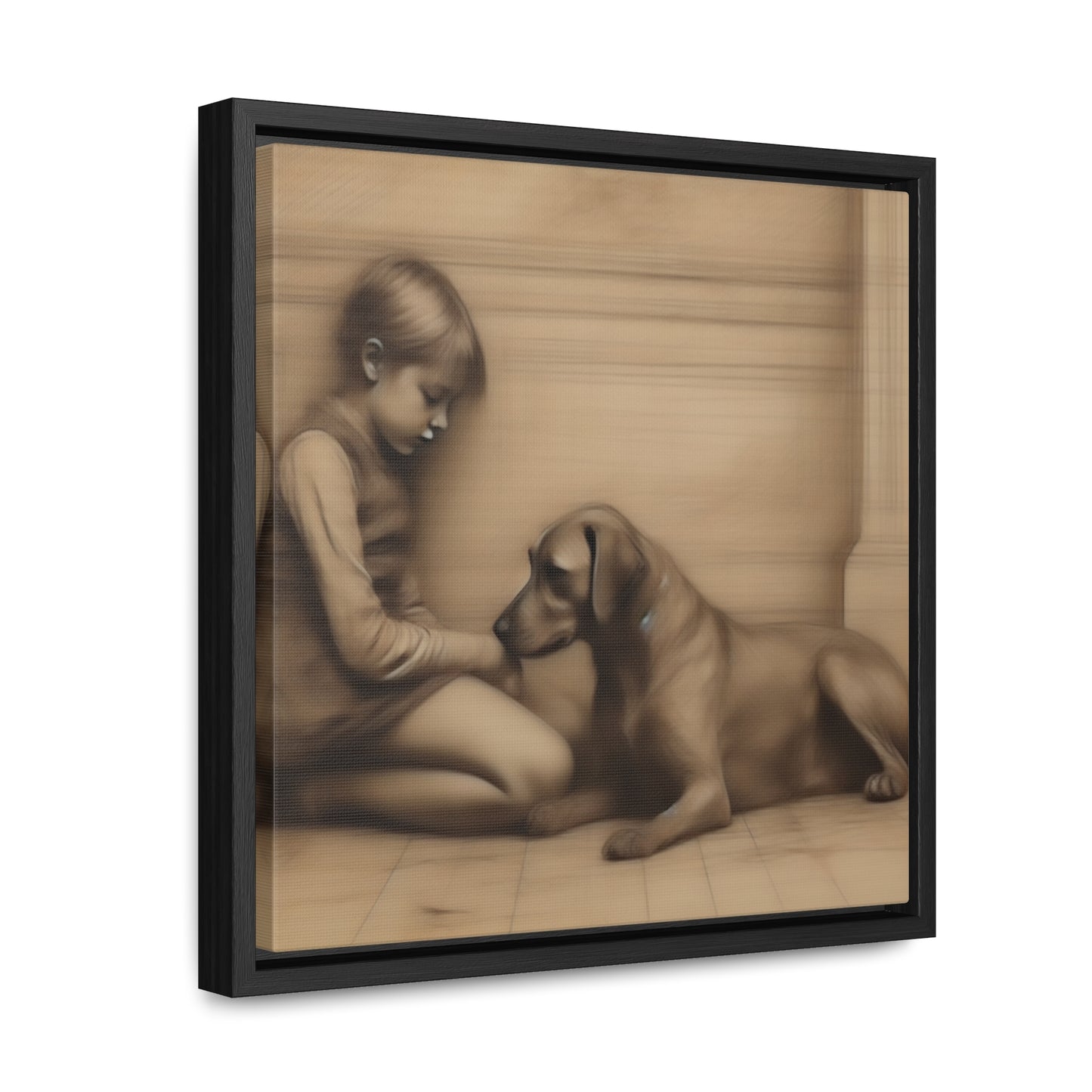 People 2 , Gallery Canvas Wraps, Square Frame