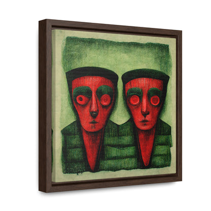 Loneliness Green Red 16, Valentinii, Gallery Canvas Wraps, Square Frame