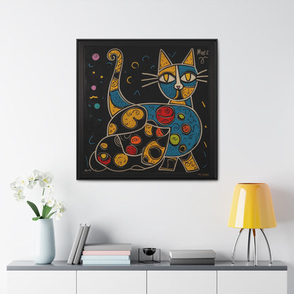 Cat 123, Gallery Canvas Wraps, Square Frame