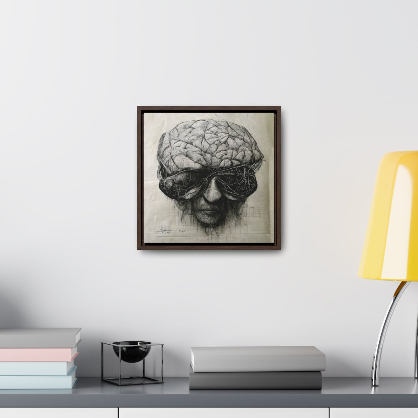 Brain 44, Valentinii, Gallery Canvas Wraps, Square Frame