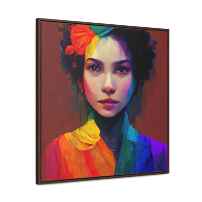 Lady's faces 15, Valentinii, Gallery Canvas Wraps, Square Frame