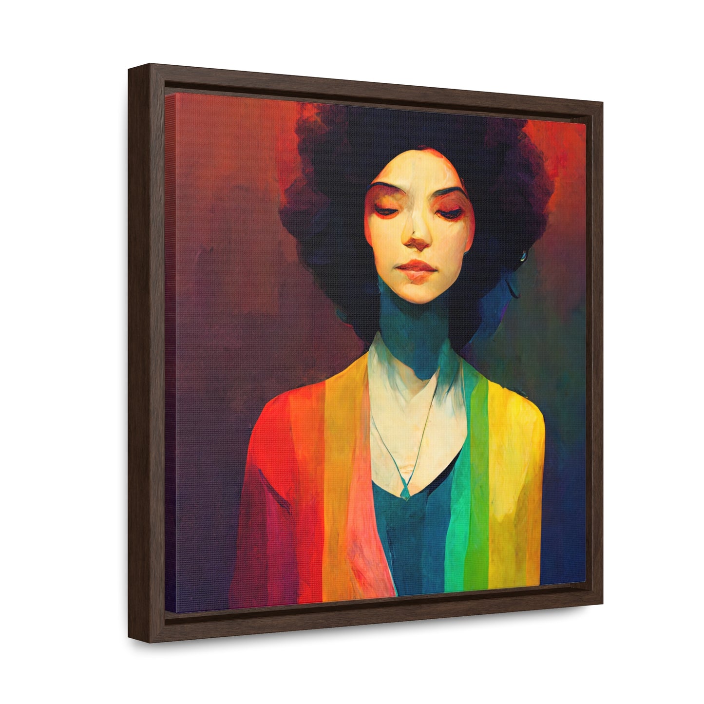 Lady's faces 19, Valentinii, Gallery Canvas Wraps, Square Frame