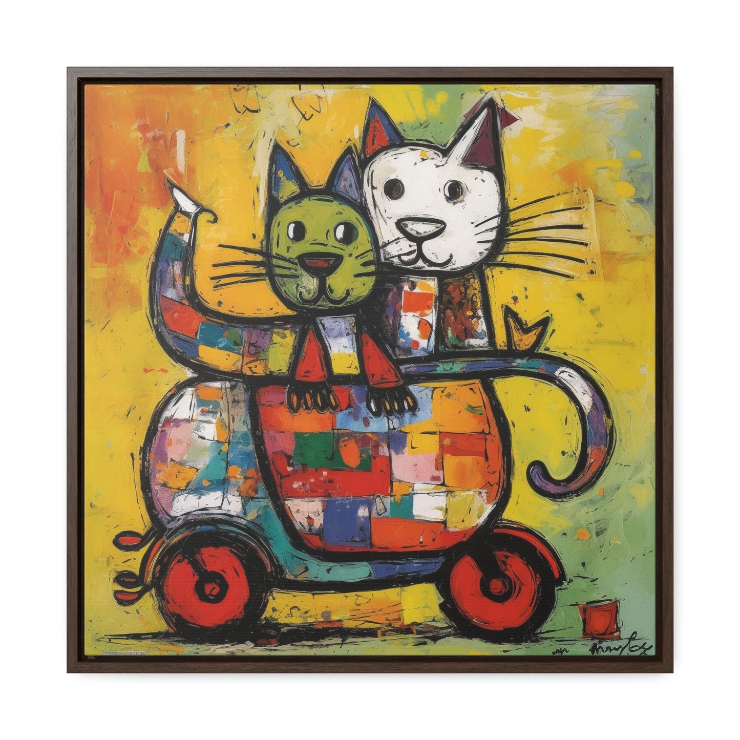 Cat 141, Gallery Canvas Wraps, Square Frame