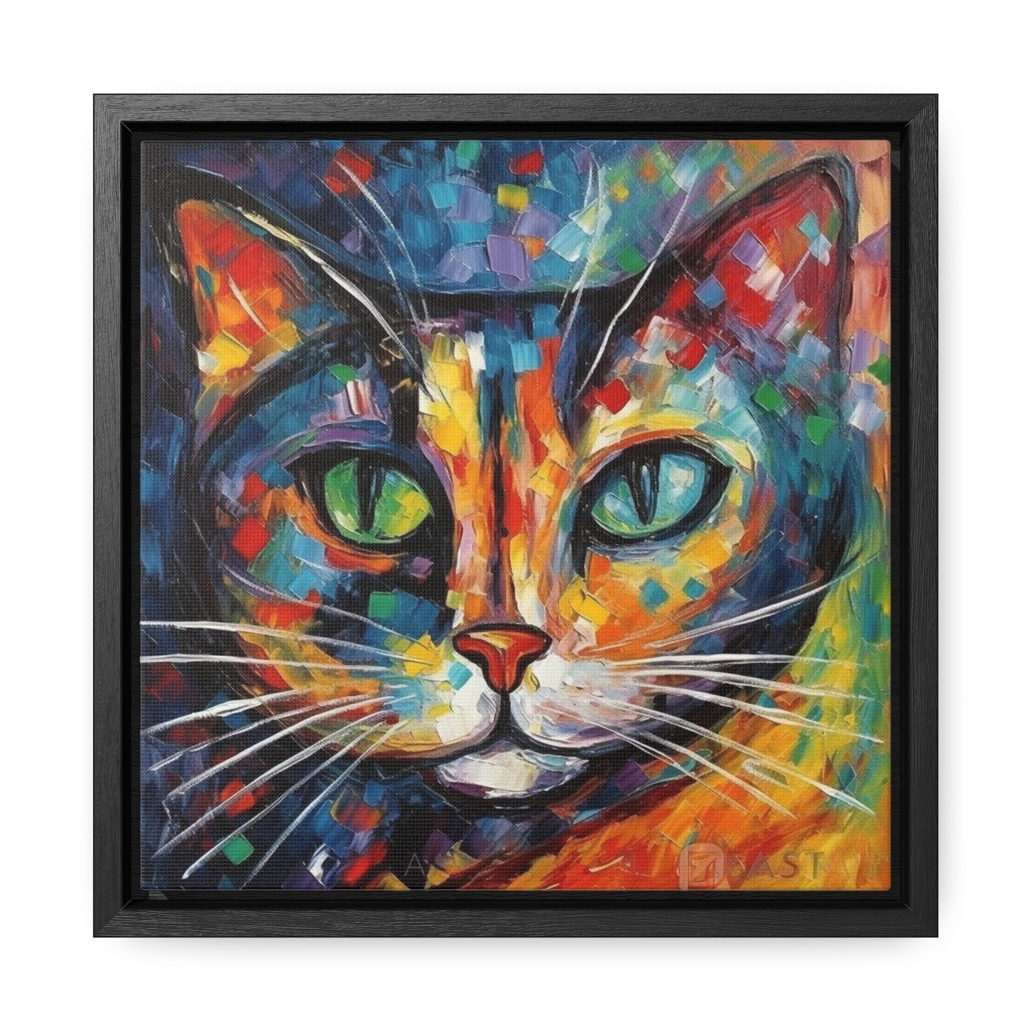 Cat 132, Gallery Canvas Wraps, Square Frame