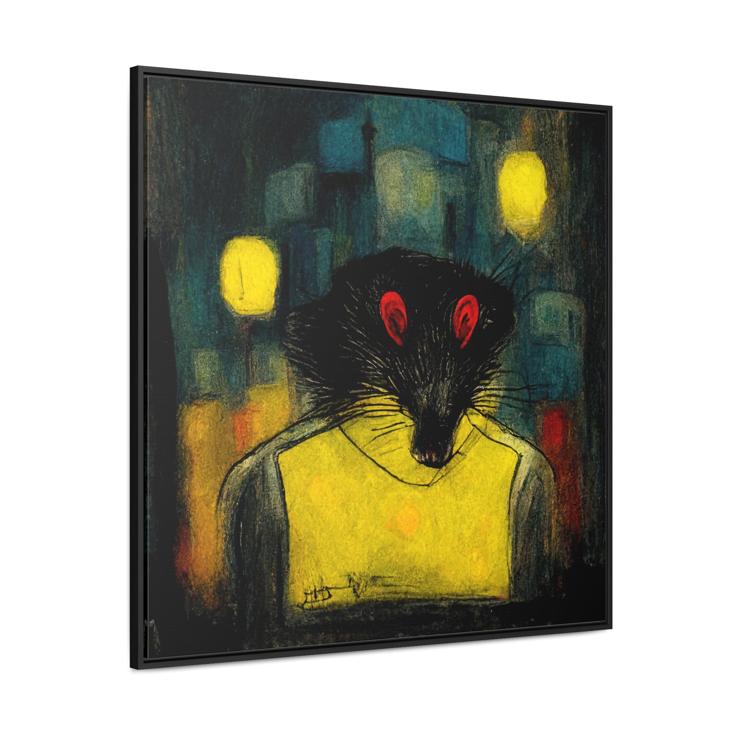 Urban Rat, Valentinii, Gallery Canvas Wraps, Square Frame