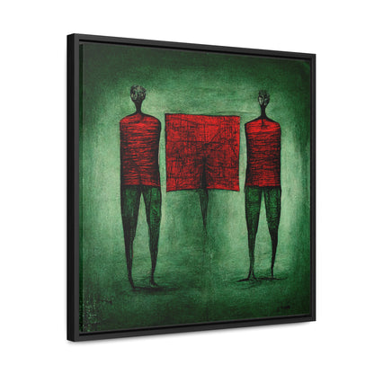 Loneliness Green Red 14, Valentinii, Gallery Canvas Wraps, Square Frame