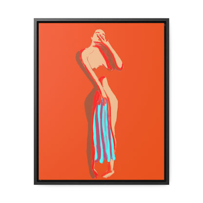 The Orange Towel, Original Eduard Pavel, Gallery Canvas Wraps, Vertical Frame