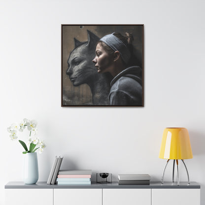 Cat Woman 28, Gallery Canvas Wraps, Square Frame