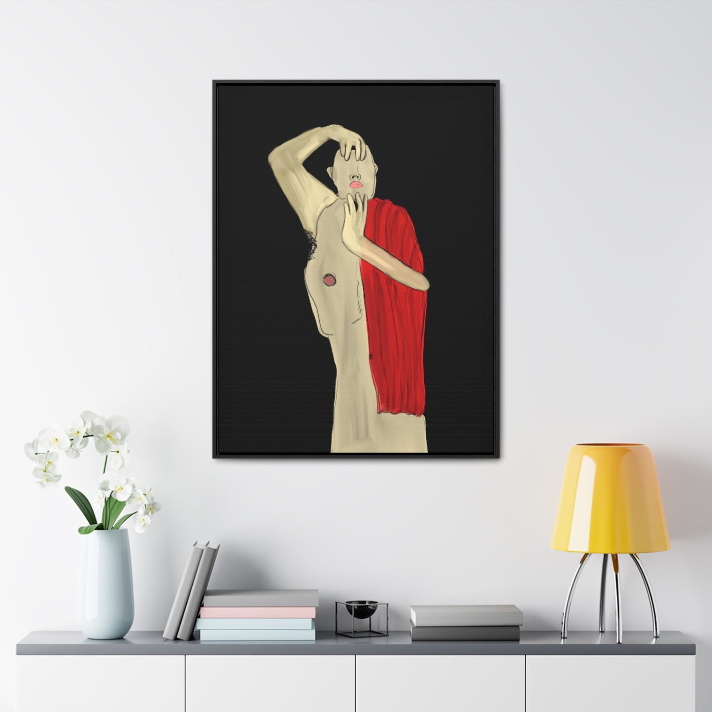 Unmasking Despair, Original Eduard Pavel, Gallery Canvas Wraps, Vertical Frame