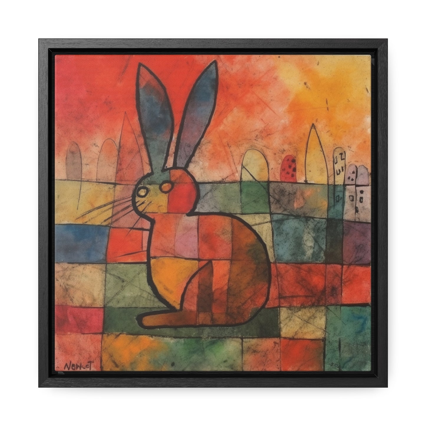 Rabbit 39, Gallery Canvas Wraps, Square Frame