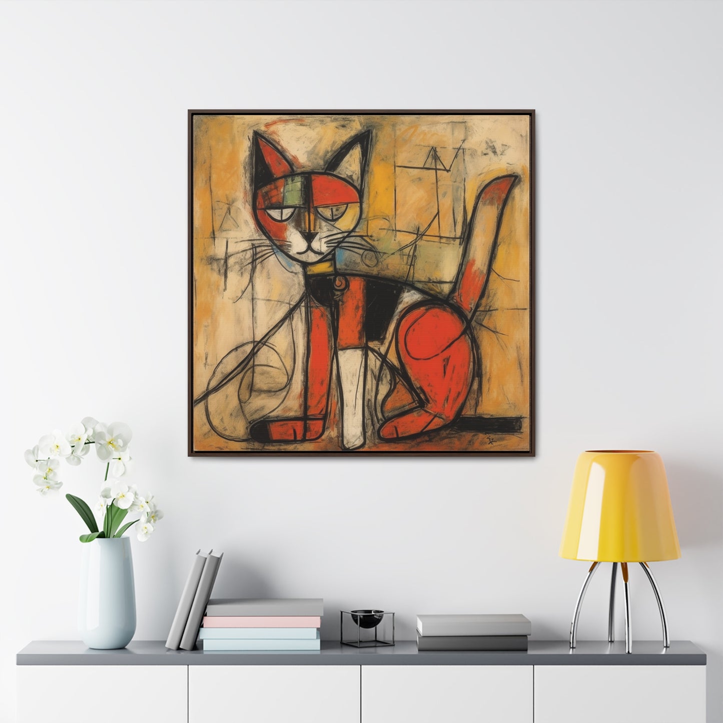 Cat 91, Gallery Canvas Wraps, Square Frame