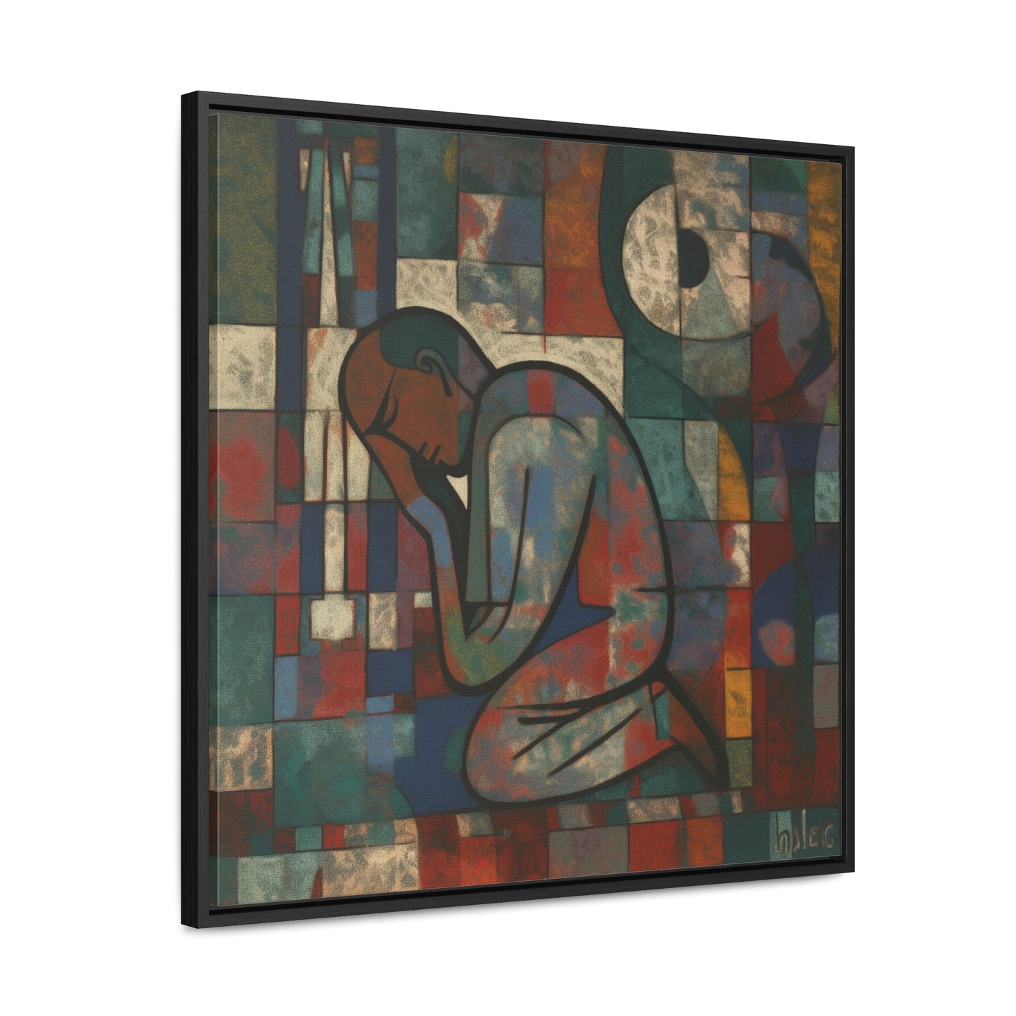 Sad Man 9, Gallery Canvas Wraps, Square Frame