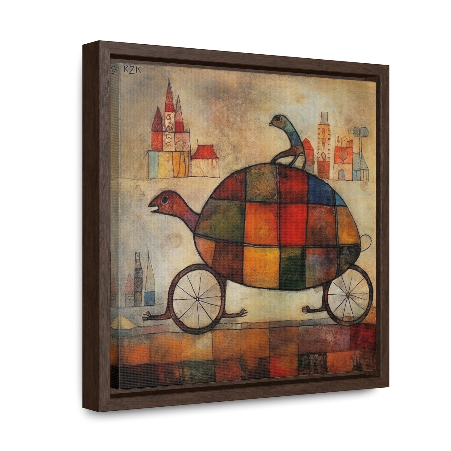 Turtle 2, Gallery Canvas Wraps, Square Frame