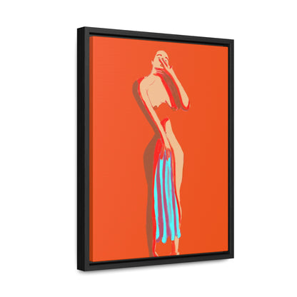 The Orange Towel, Original Eduard Pavel, Gallery Canvas Wraps, Vertical Frame