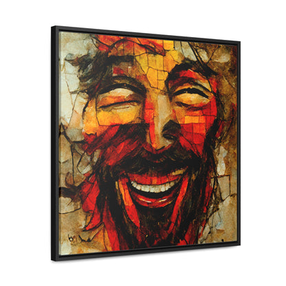 Jesus smiling, Valentinii, Gallery Canvas Wraps, Square Frame