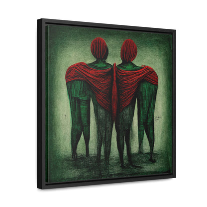 Loneliness Green Red 2, Valentinii, Gallery Canvas Wraps, Square Frame