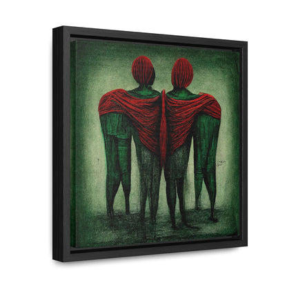 Loneliness Green Red 2, Valentinii, Gallery Canvas Wraps, Square Frame