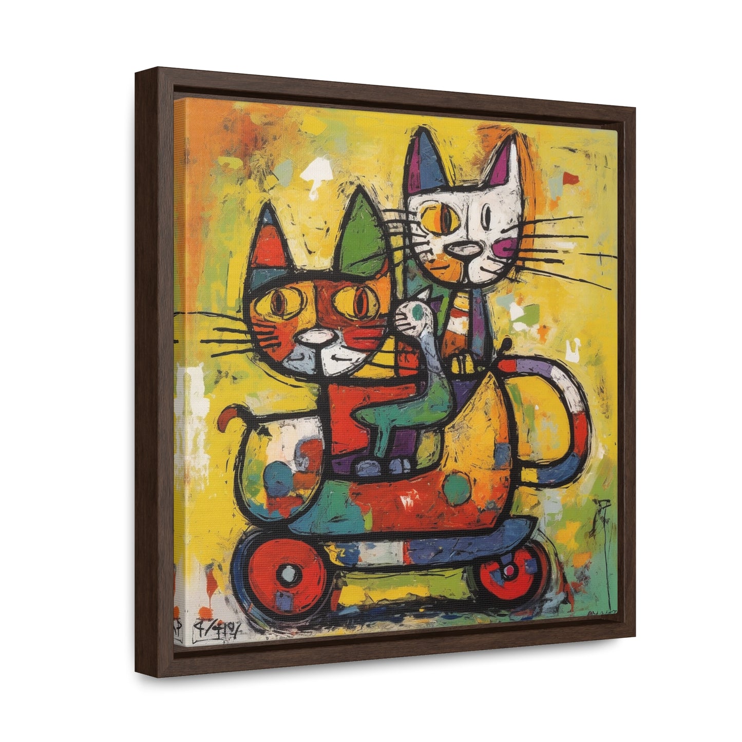 Cat 142, Gallery Canvas Wraps, Square Frame