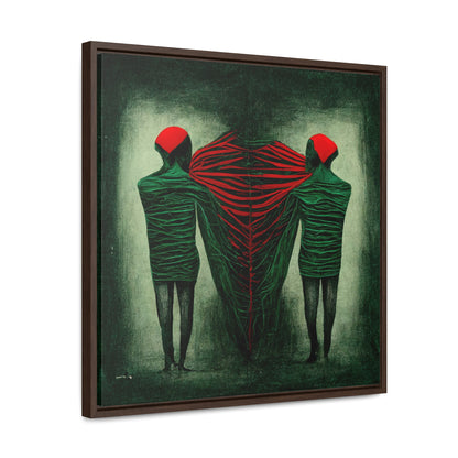 Loneliness Green Red 7, Valentinii, Gallery Canvas Wraps, Square Frame