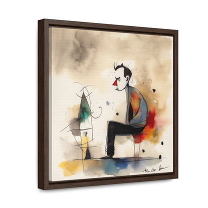 Sad Man 3, Valentinii, Gallery Canvas Wraps, Square Frame