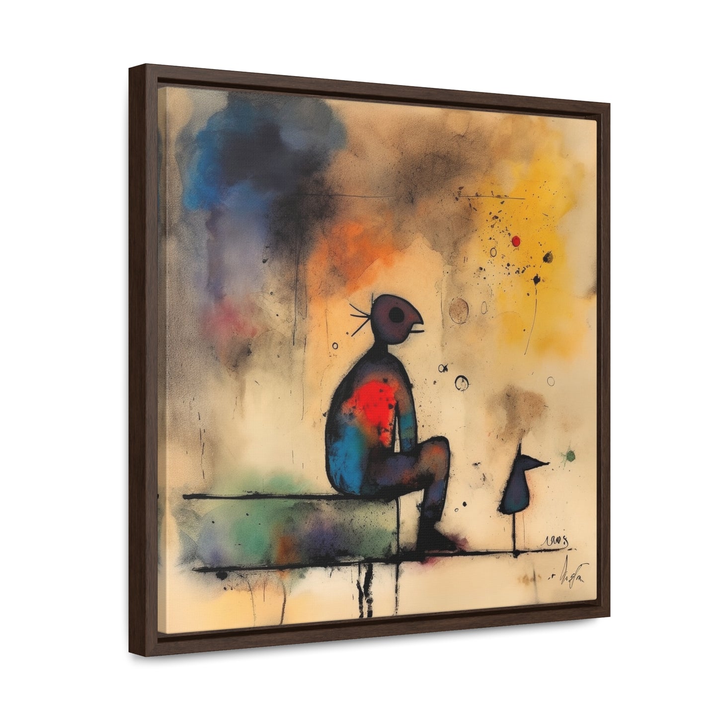 Sad Man 2, Valentinii, Gallery Canvas Wraps, Square Frame