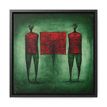 Loneliness Green Red 14, Valentinii, Gallery Canvas Wraps, Square Frame