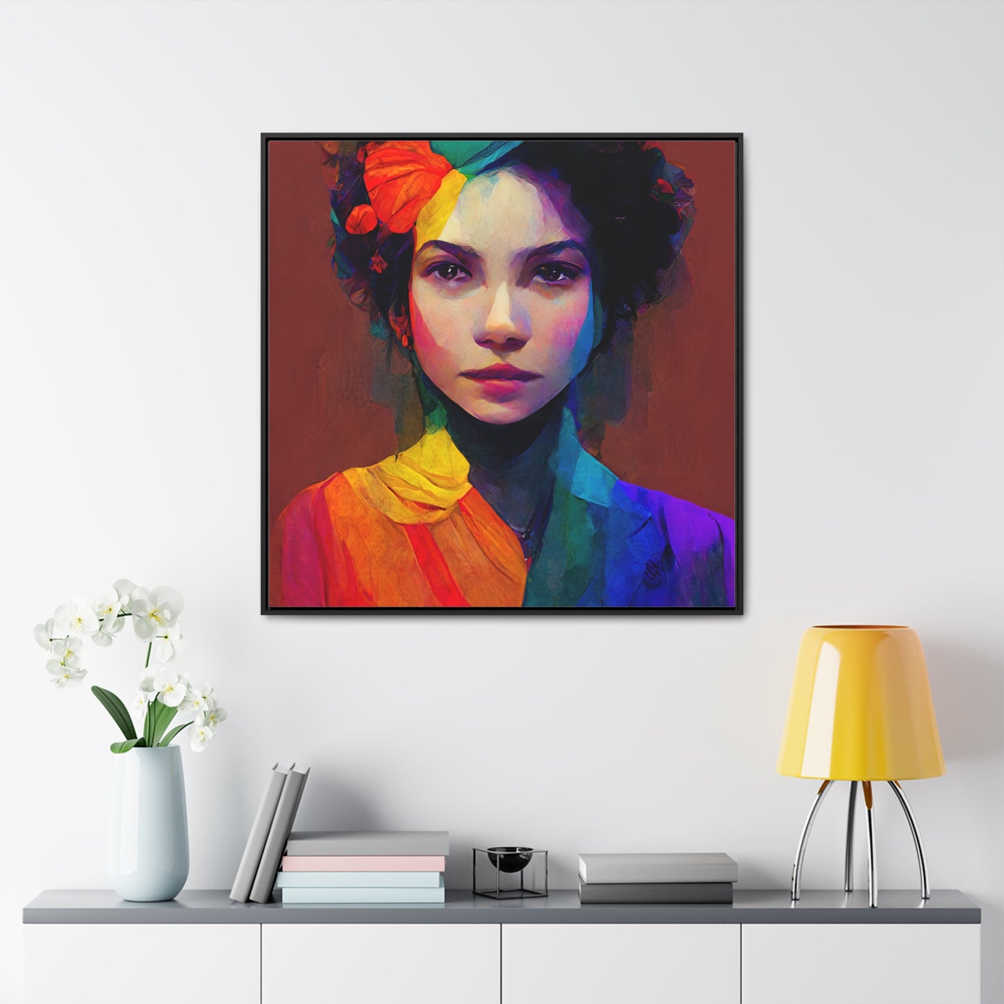 Lady's faces 15, Valentinii, Gallery Canvas Wraps, Square Frame