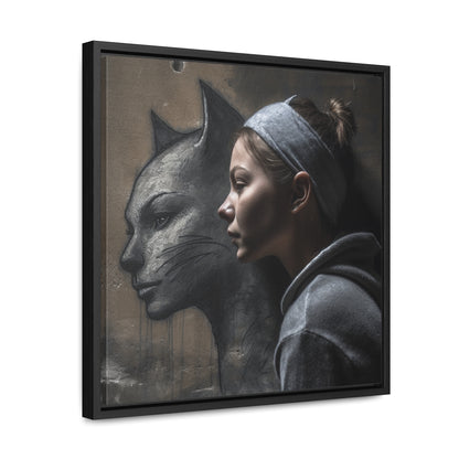 Cat Woman 28, Gallery Canvas Wraps, Square Frame