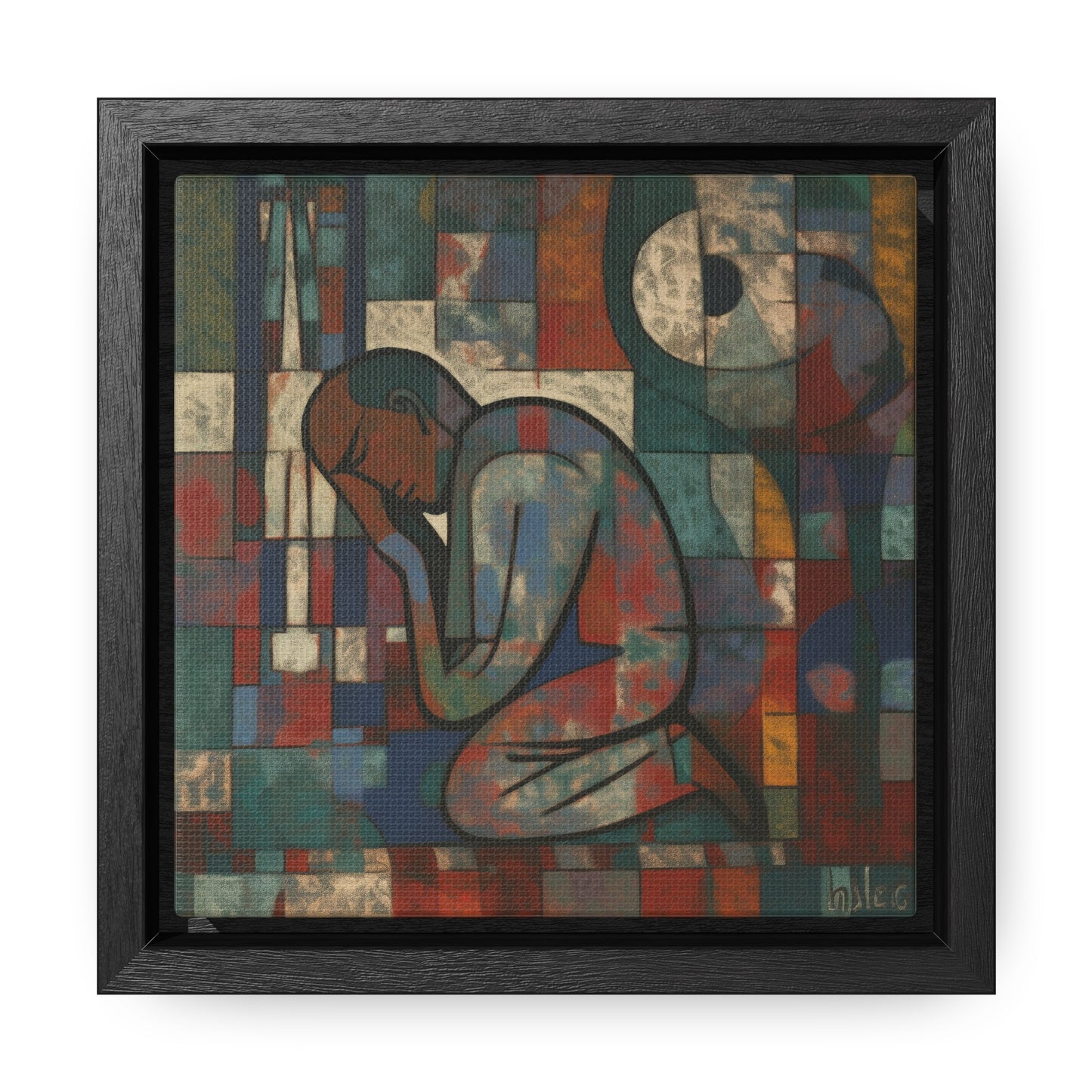 Sad Man 9, Gallery Canvas Wraps, Square Frame