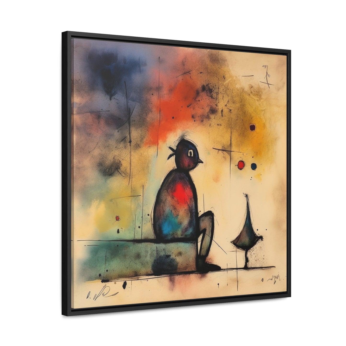 Sad Man 9, Gallery Canvas Wraps, Square Frame