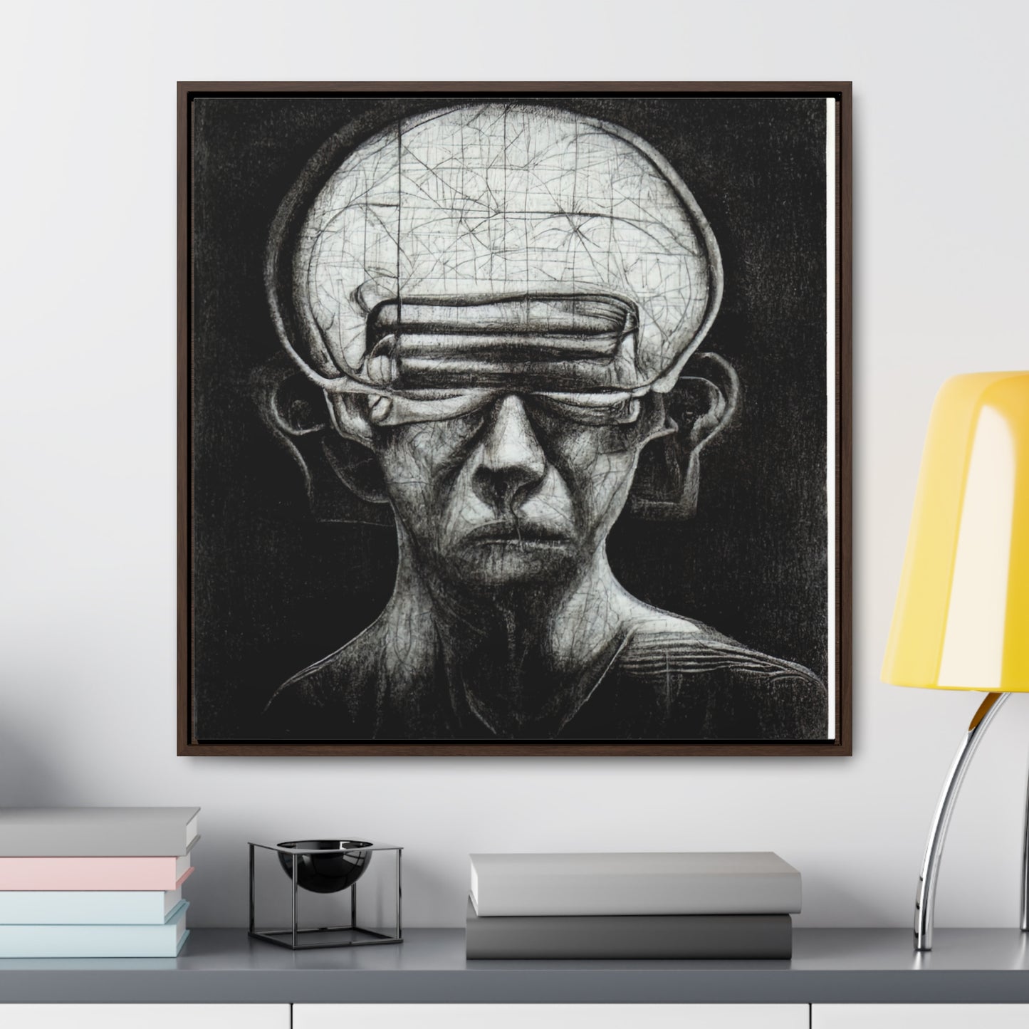 Brain 13, Valentinii, Gallery Canvas Wraps, Square Frame