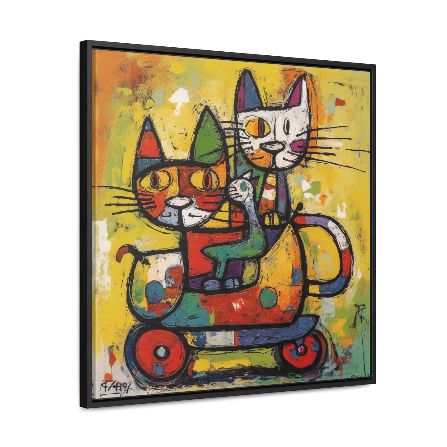 Cat 142, Gallery Canvas Wraps, Square Frame