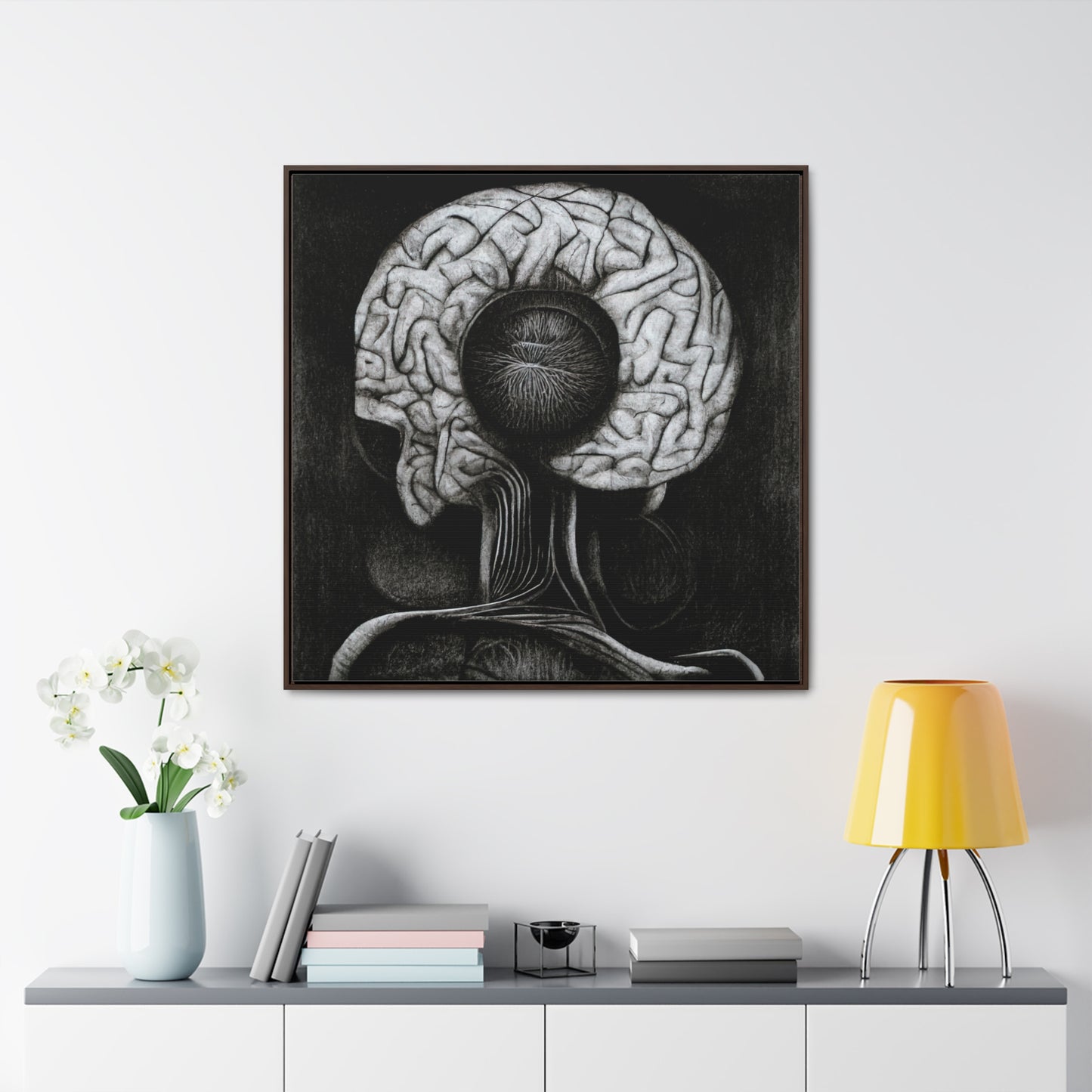 Brain 40, Valentinii, Gallery Canvas Wraps, Square Frame