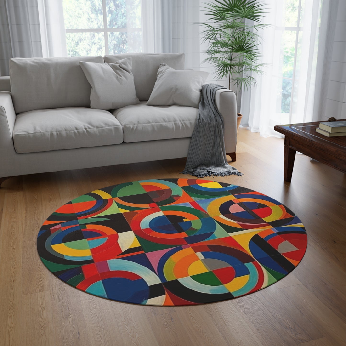 Around The World,  Round Rug