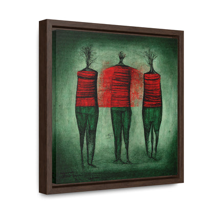 Loneliness Green Red 13, Valentinii, Gallery Canvas Wraps, Square Frame