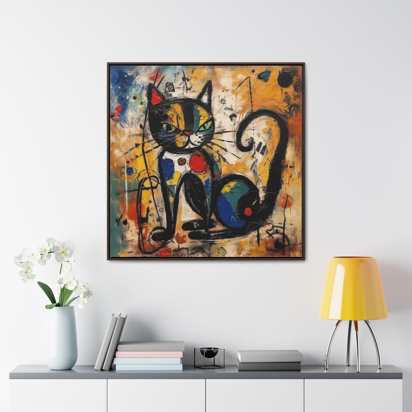 Cat 102, Gallery Canvas Wraps, Square Frame