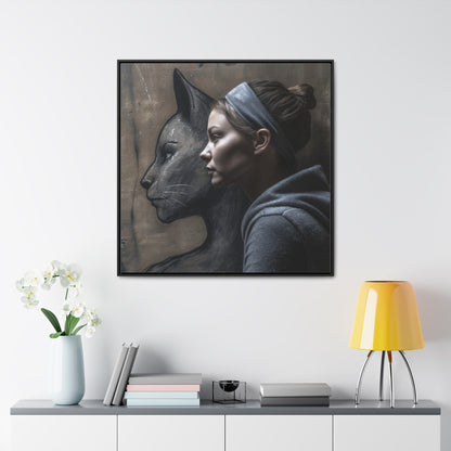 Cat Woman 16, Gallery Canvas Wraps, Square Frame