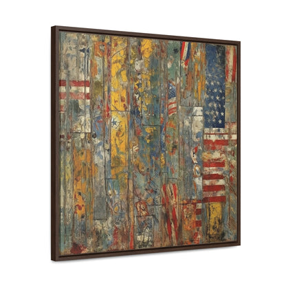 USA 9, Gallery Canvas Wraps, Square Frame