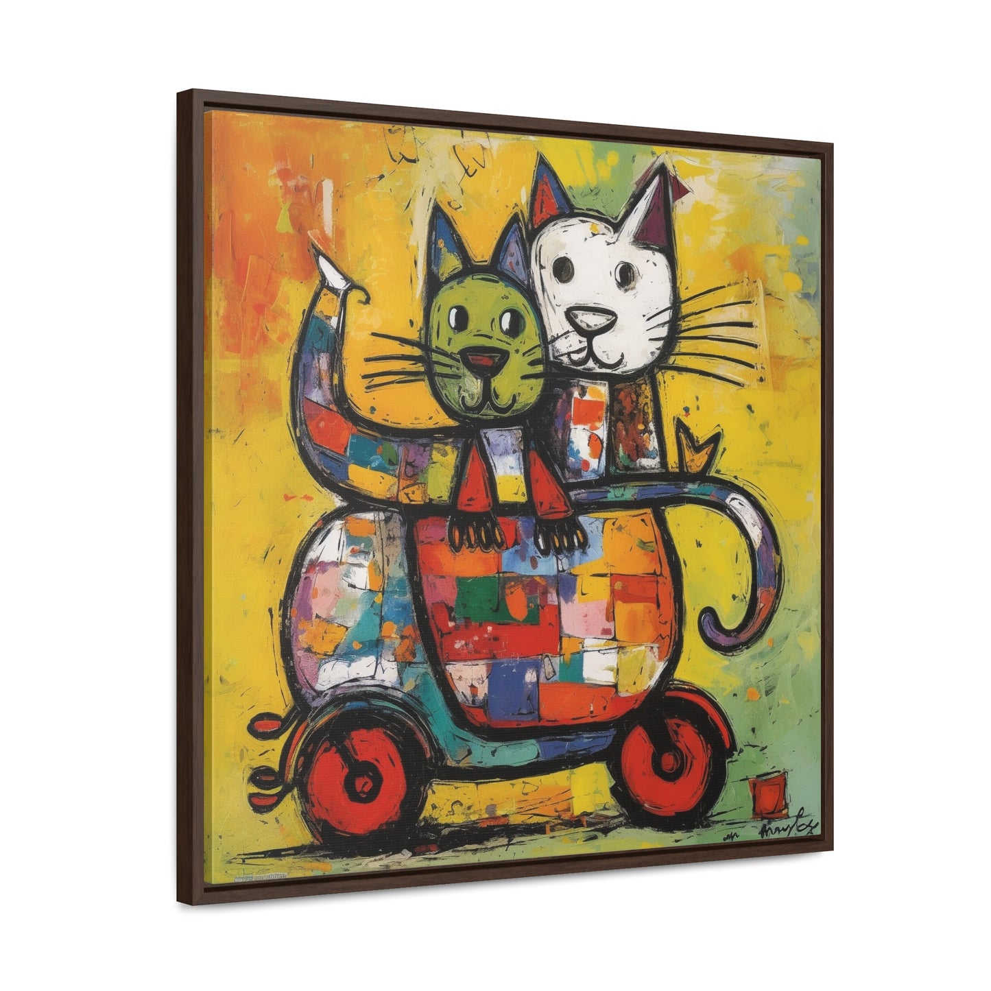 Cat 141, Gallery Canvas Wraps, Square Frame