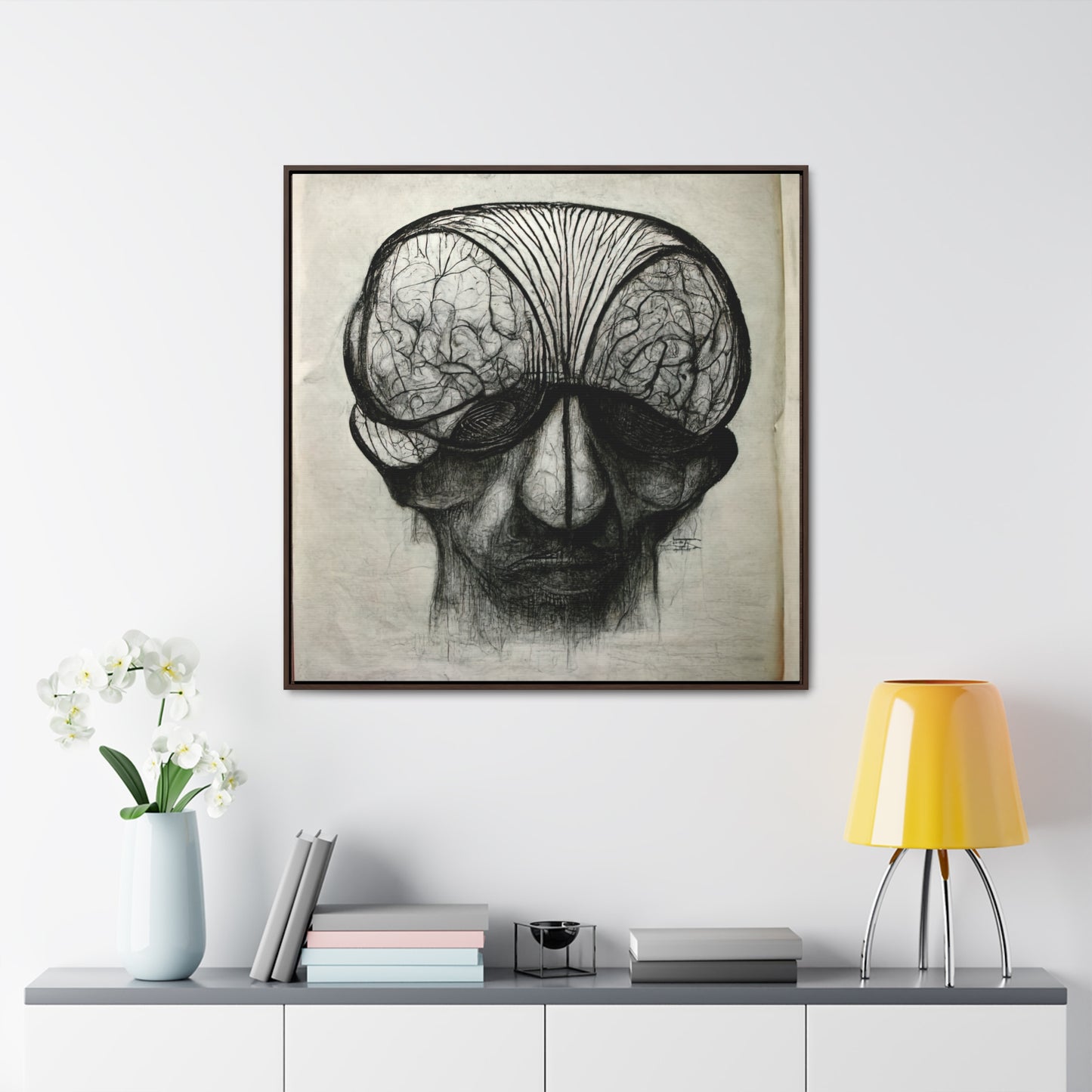 Brain 54, Valentinii, Gallery Canvas Wraps, Square Frame