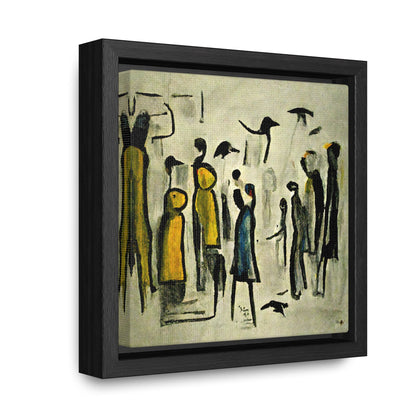 People and Birds 2, Valentinii, Gallery Canvas Wraps, Square Frame