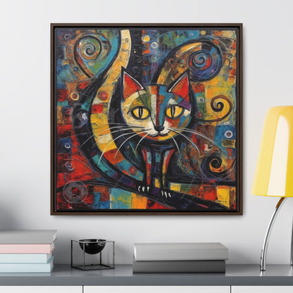 Cat 117, Gallery Canvas Wraps, Square Frame