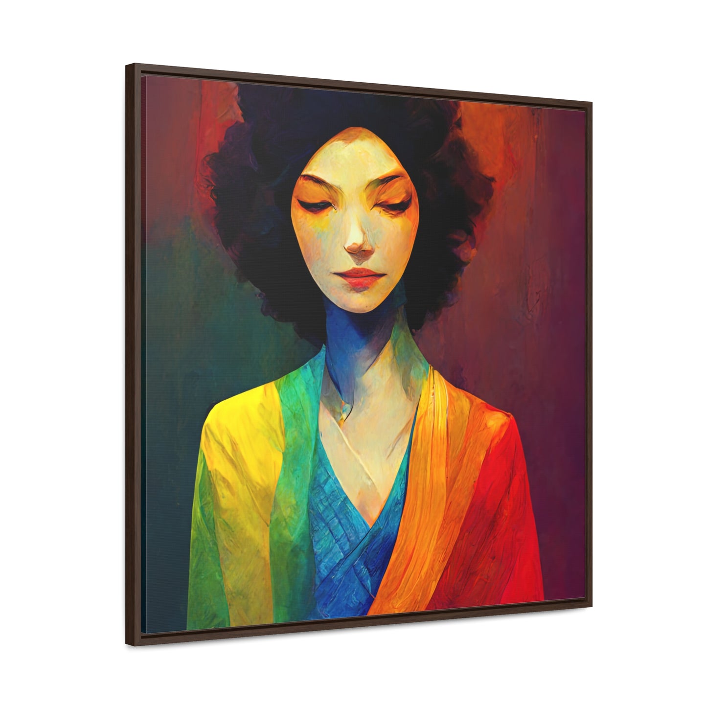 Lady's faces 21, Valentinii, Gallery Canvas Wraps, Square Frame