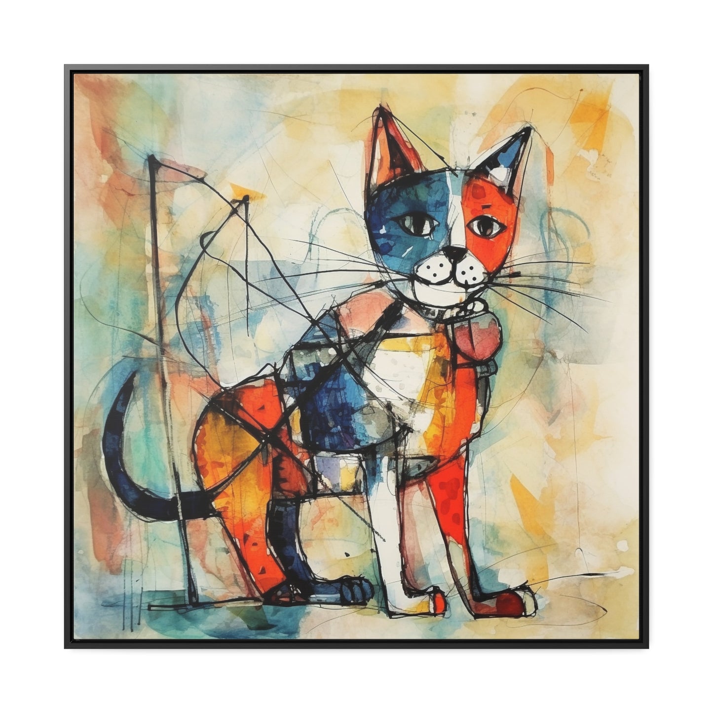 Cat 74, Gallery Canvas Wraps, Square Frame