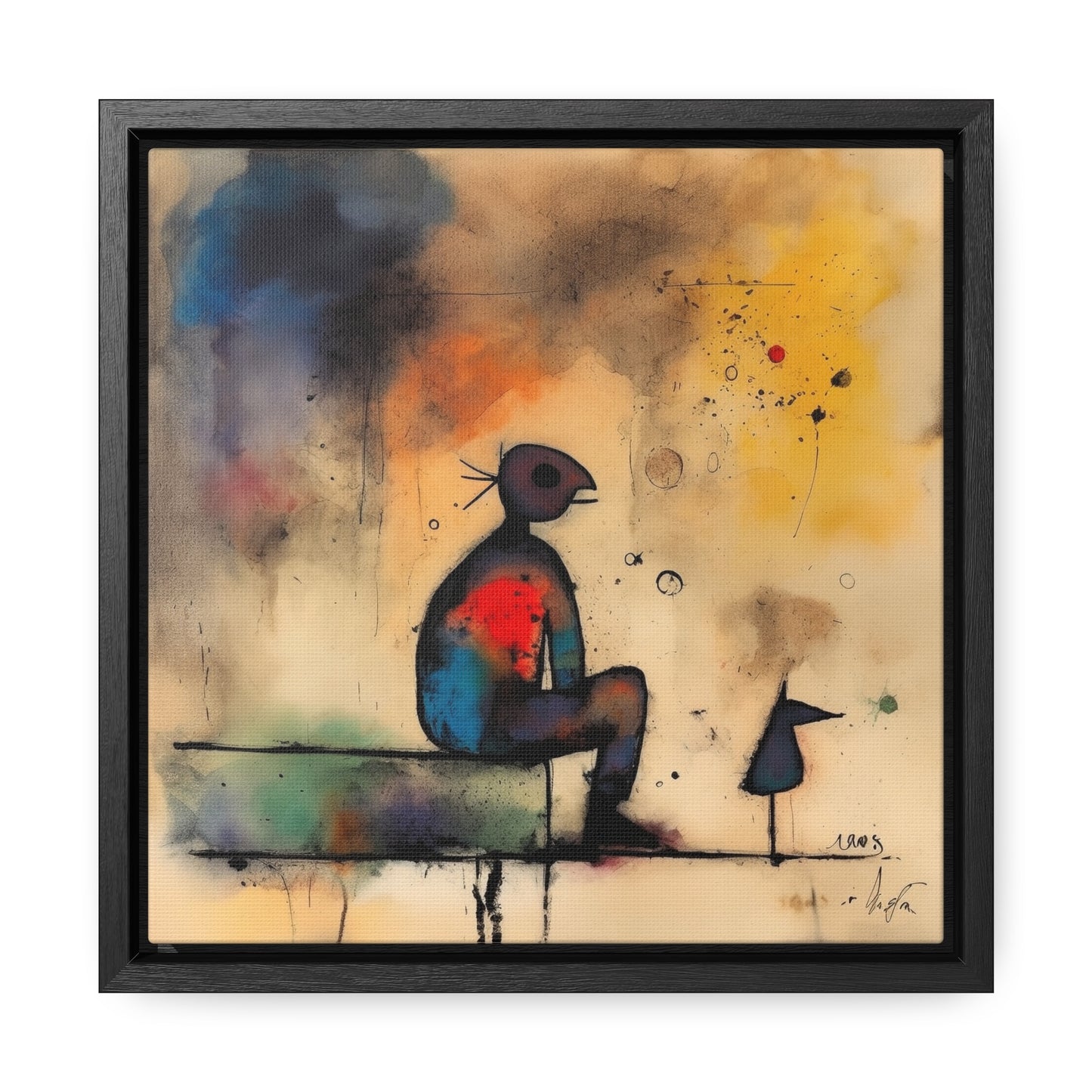 Sad Man 2, Valentinii, Gallery Canvas Wraps, Square Frame