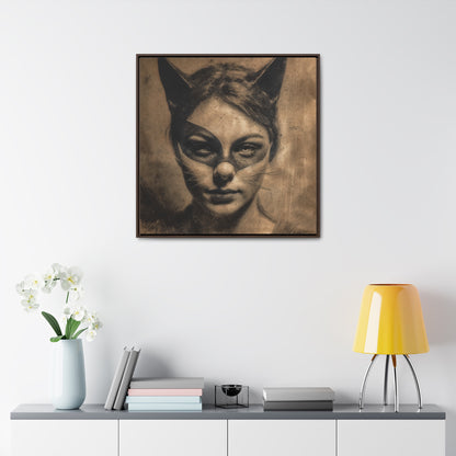 Cat Woman 12, Gallery Canvas Wraps, Square Frame