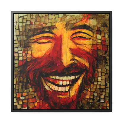 Jesus smiling 4, Valentinii, Gallery Canvas Wraps, Square Frame