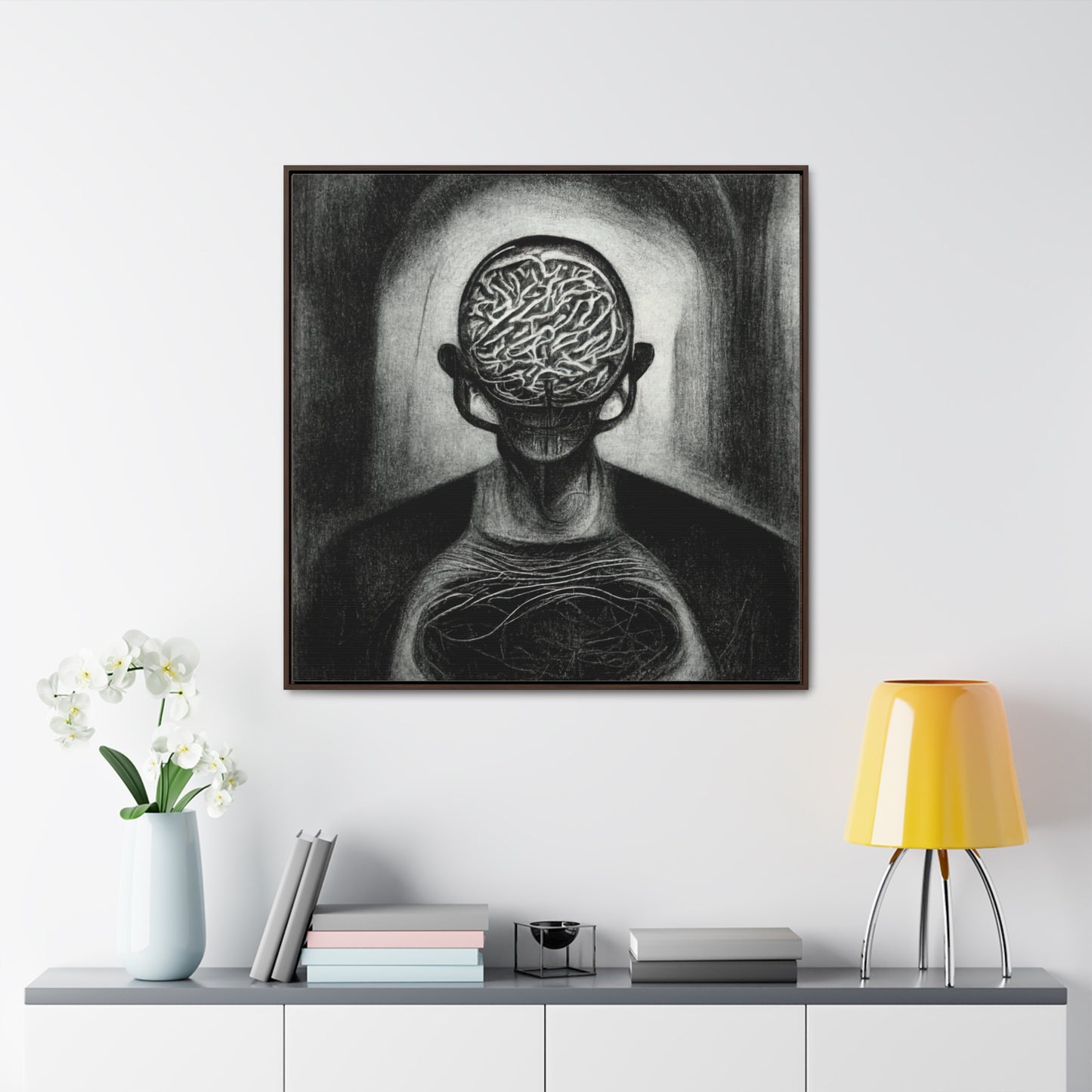 Brain 2, Valentinii, Gallery Canvas Wraps, Square Frame