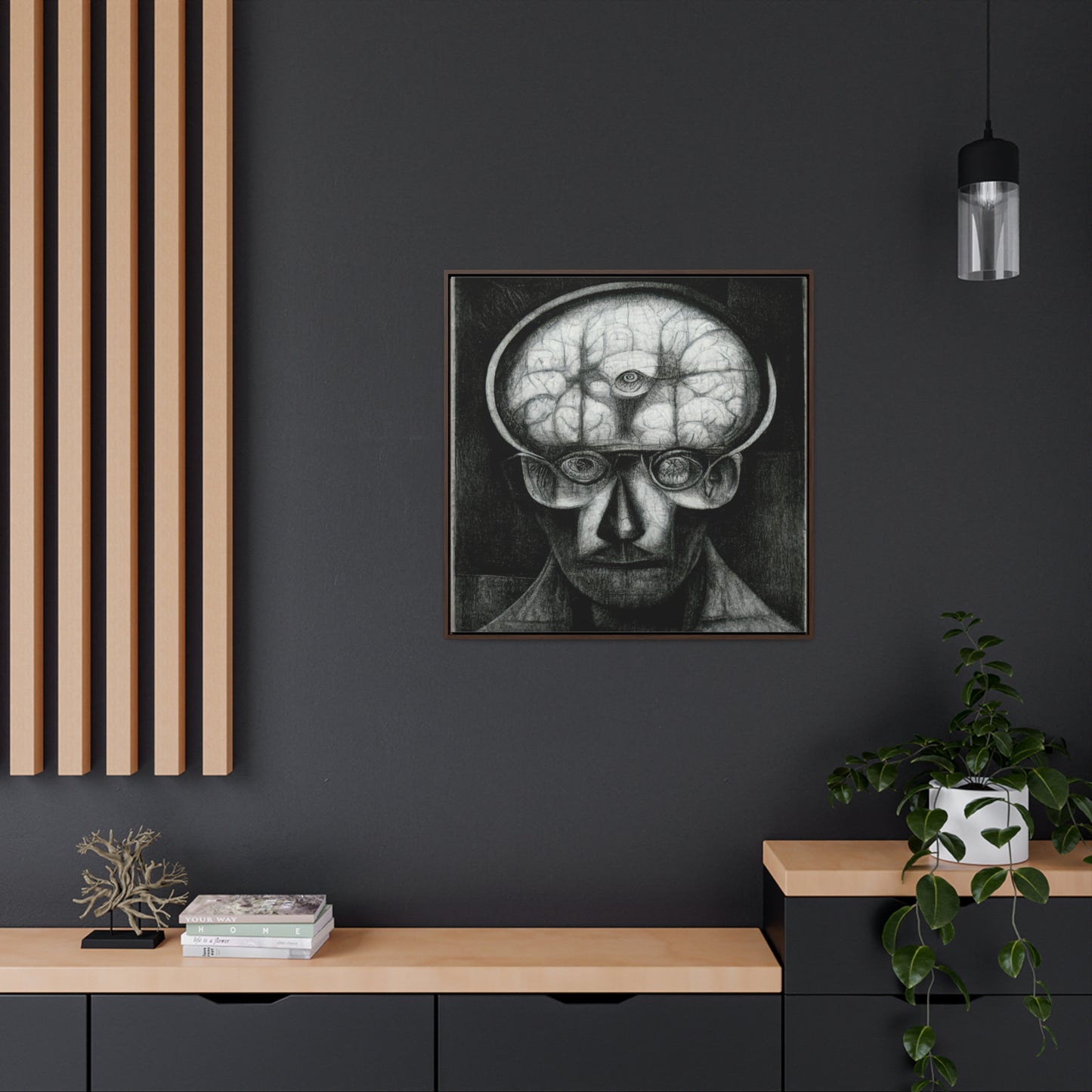 Brain 52, Valentinii, Gallery Canvas Wraps, Square Frame