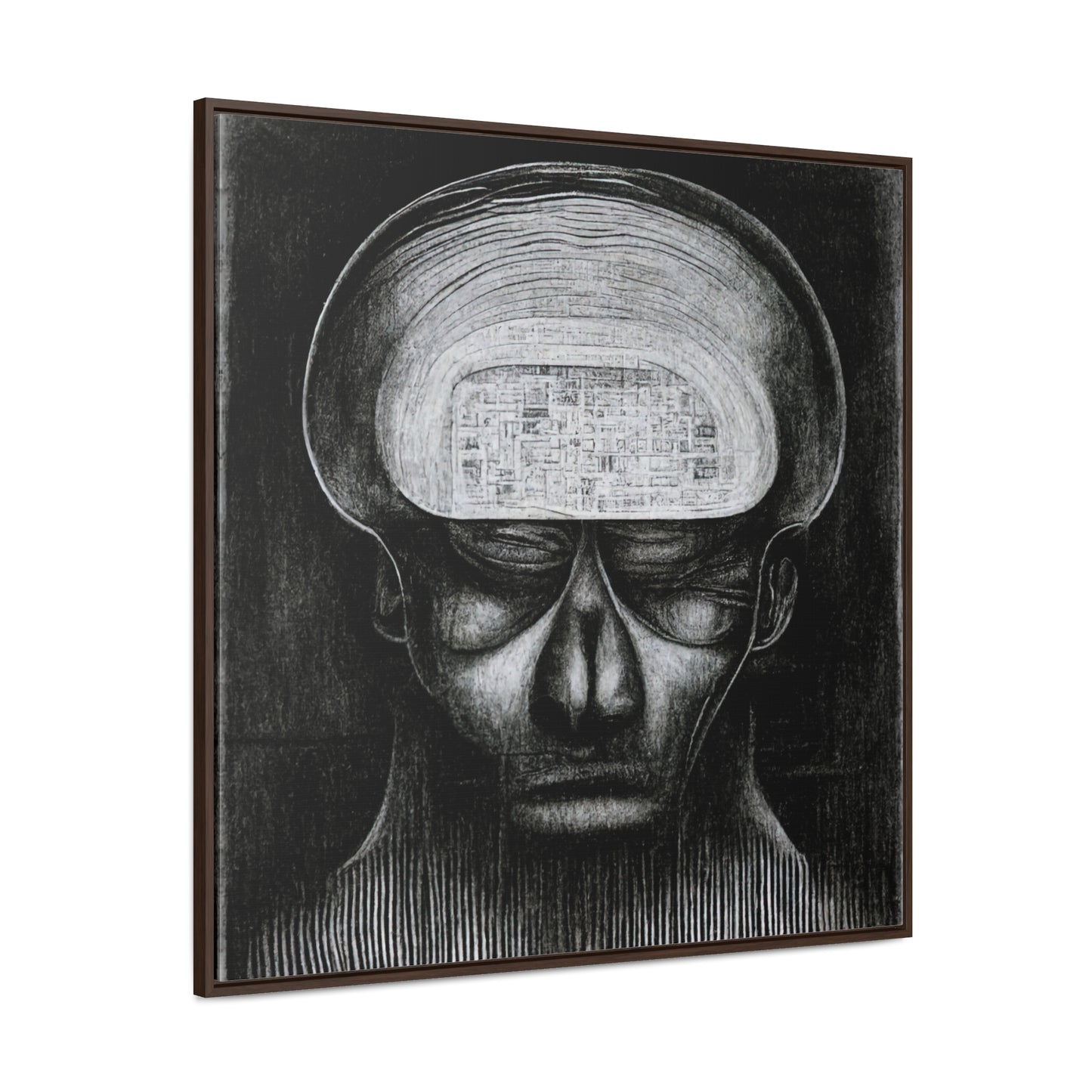 Brain 51, Valentinii, Gallery Canvas Wraps, Square Frame